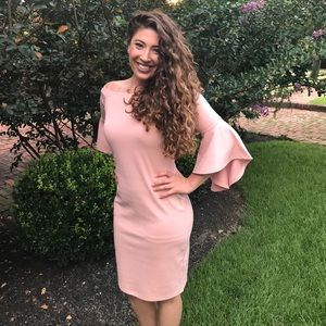 Off-Shoulder Pink Dress